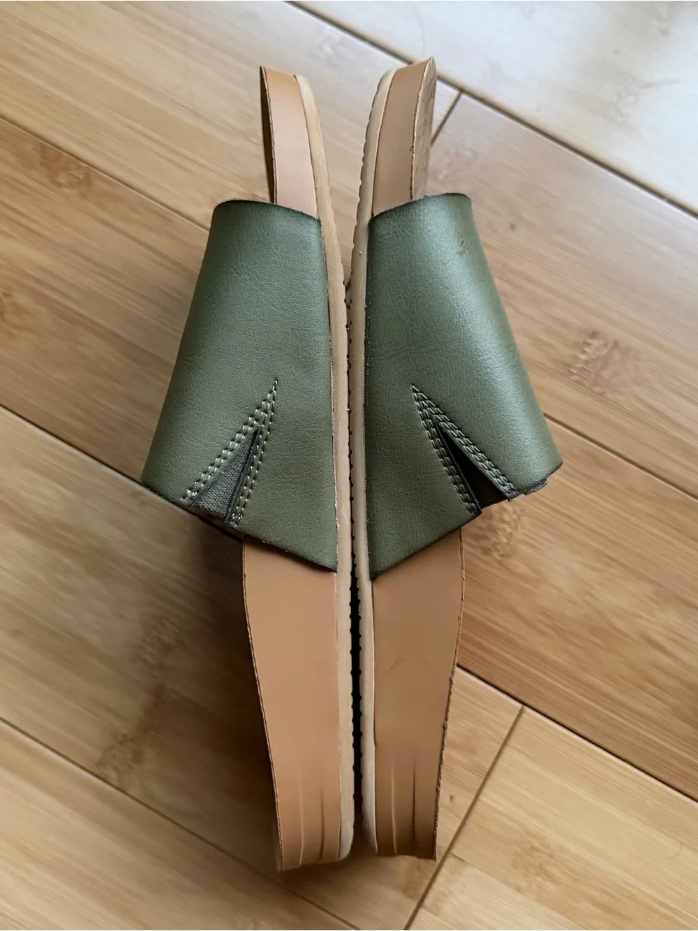 Reef Olive Green Cork Slide Sandals